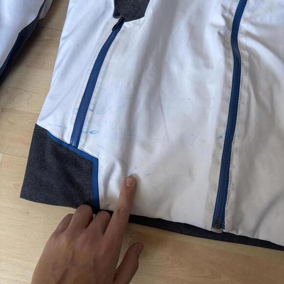 Spyder Goretex Waterproof Insulated White Gray Ski Jacket Sz M - Picture 4 of 8